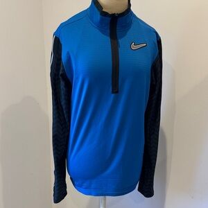 Nike Men's Blue and Black Performance Jacket